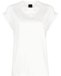 Pinko - Embroidered Logo T-Shirt - Lyst