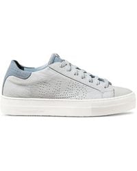 P448 - Thea Crackled-Leather Sneakers - Lyst