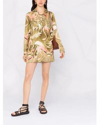 F.R.S For Restless Sleepers - Vestido camisero con motivo de flamencos - Lyst