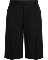 Dolce & Gabbana - Shorts A Gamba Ampia Con Pieghe - Lyst