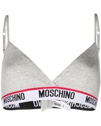 Moschino - Triangel-bh Met Logoband - Lyst