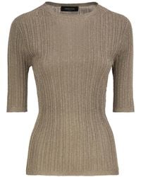 Fabiana Filippi - Ribbed-Knit T-Shirt - Lyst