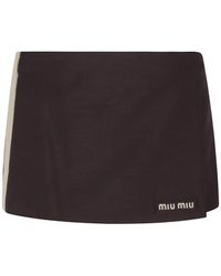 Miu Miu - Kid Mohair Miniskirt - Lyst