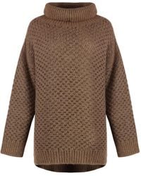 Malo - Pullover mit Lochstrickmuster - Lyst