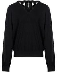 Lanvin - Pullover Mit V-Ausschnitt - Lyst