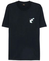 BOSS - Cotton-Jersey T-Shirt With Printed Artwork - Lyst