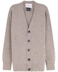 Amaranto - Cardigan Boutonné À Col V - Lyst