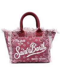 MC2 Saint Barth - Vanity Bandana-Print Frayed Shoulder Bag - Lyst