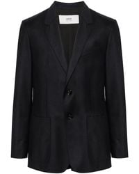 Ami Paris - Single-Breasted Virgin Wool Blazer - Lyst