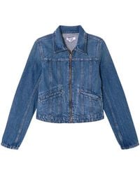 RE/DONE - Denim Jack Met Rits - Lyst