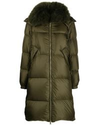 Yves Salomon - Padded-Design Long-Sleeve Coat - Lyst