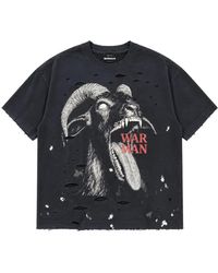 WARMAN - Distressed Graphic-Print T-Shirt - Lyst