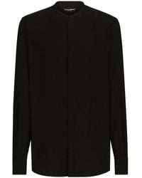 Dolce & Gabbana - Long-Sleeved Silk-Blend Shirt - Lyst