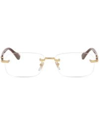 Gucci - Rimless Square-Frame Glasses - Lyst