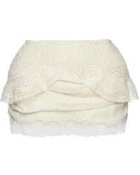 Magda Butrym - Crochet Lace-Trim Mini Skirt - Lyst