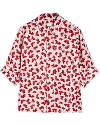Jil Sander - Blouse Met Bloemenprint - Lyst