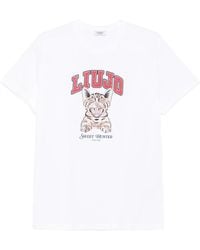 Liu Jo - Cat-Print T-Shirt - Lyst