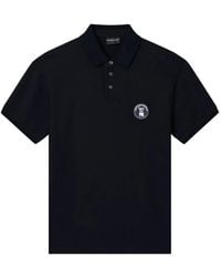 Emporio Armani - Logo-Patch Point-Collar Polo Shirt - Lyst