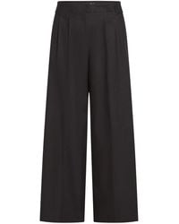 Karl Lagerfeld - Wide-Leg-Hose mit Bundfalten - Lyst