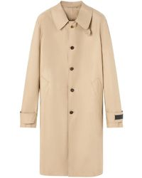 Versace - Single-Breasted Cotton Coat - Lyst