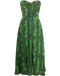 ROTATE BIRGER CHRISTENSEN Jurk Met Slangenprint - Groen