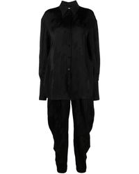 The Attico - Logo-jacquard Satin Jumpsuit - Lyst