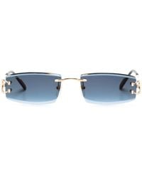 Cartier - Rectangle-Frame Sunglasses - Lyst