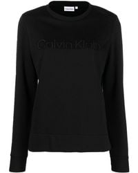 Calvin Klein - Sweatshirt mit Logo-Stickerei - Lyst