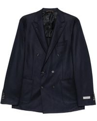 Canali - Chaqueta De Lana Con Doble Botonadura - Lyst