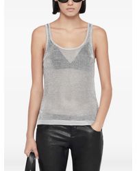 AllSaints - Silvi Fitted Metallic Vest - Lyst