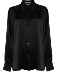 Alexander Wang - Tulle-Panel Silk Shirt - Lyst
