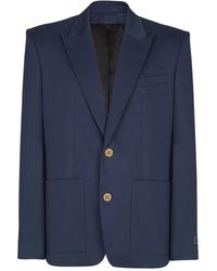 Balmain - Twill Two-Button Blazer - Lyst