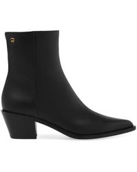 Gianvito Rossi - Kinney Pointed-Toe Ankle Boots - Lyst