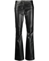 Dorothee Schumacher - Mid-rise Faux-leather Flared Trousers - Lyst