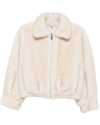 VALENTINI 1972 - Faux-Fur Zip-Up Jacket - Lyst