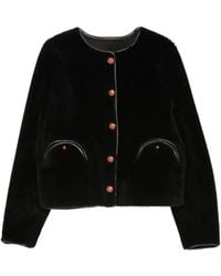 Blazé Milano - Button-Up Shearling Jacket - Lyst