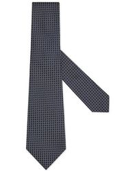 ZEGNA - Zijden Stropdas Met Geometrisch Patroon - Lyst