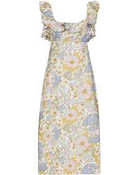 Zimmermann Jurk Met Bloemenprint - Blauw