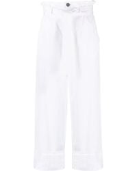 Lorena Antoniazzi - Belted High-Waisted Trousers - Lyst