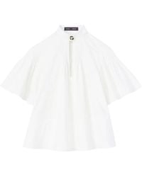 Proenza Schouler - Pintuck-Detail Flared Blouse - Lyst