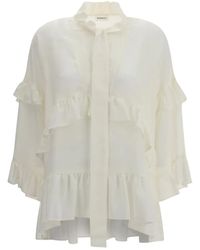 P.A.R.O.S.H. - Blouse Met Gestrikte Hals - Lyst