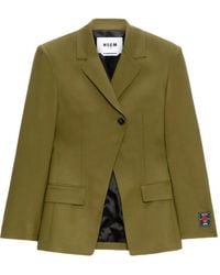 MSGM - Single-Breasted Blazer - Lyst