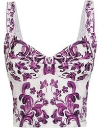 Dolce & Gabbana - 'Maiolica' Print Top - Lyst