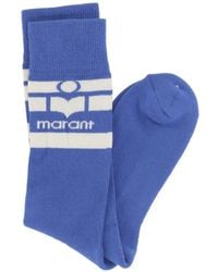 Isabel Marant - Chaussettes Rayées À Logo - Lyst