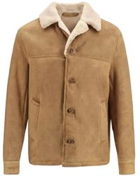 Salvatore Santoro - Shearling-Collar Button-Up Jacket - Lyst