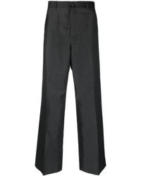 Our Legacy - Tuxedo Pressed-crease Wide-leg Trousers - Lyst