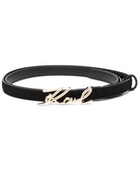 Karl Lagerfeld - K Signature Leather Belt - Lyst