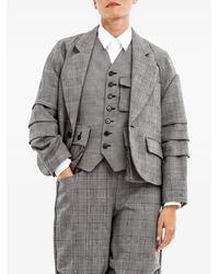 Comme des Garçons - Check Tiered-Sleeve Jacket - Lyst