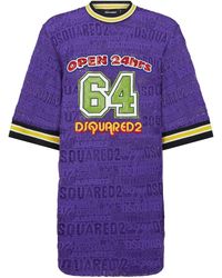 DSquared² - Logo-Embellished T-Shirt Dress - Lyst