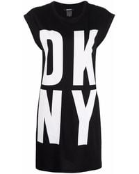 DKNY - Longline Logo-Print Vest Top - Lyst